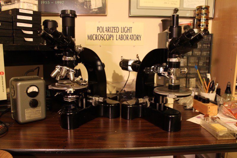 Two Leitz Ortholux Microscopes