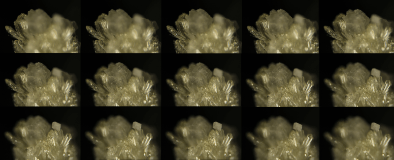 mosaic of photos of a mineral