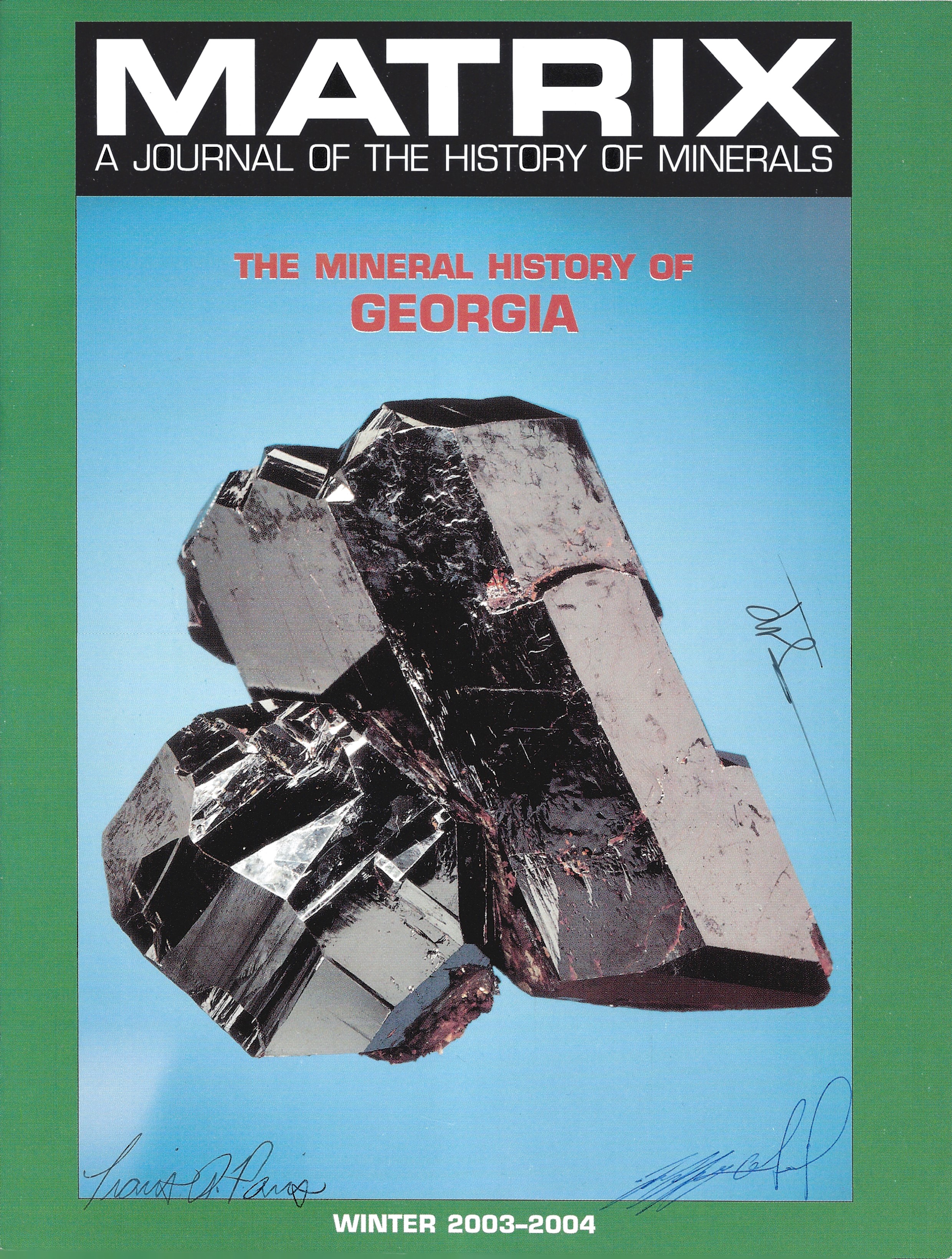 Cover if the Winter 2003-2004 Matrix Magazine